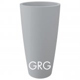 pot in plastic style grey colour